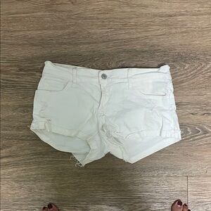 Abercrombie & Fitch White Jean Shorts